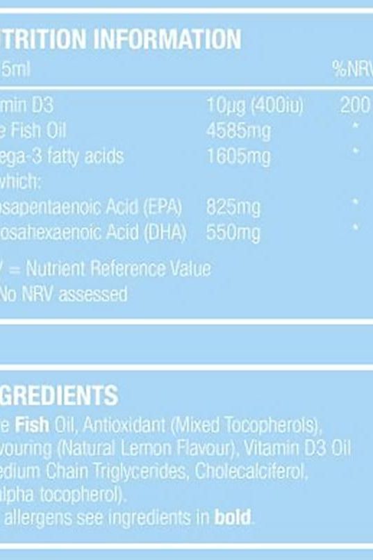 Nutrition information and ingredients for Natures Aid Super Stars Omega-3 supplement, highlighting Omega-3 fatty acids.