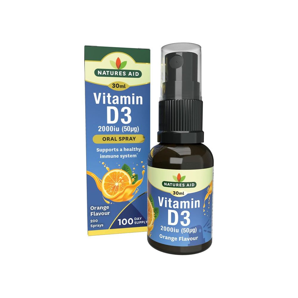 Natures Aid - Vitamin D3 Daily Oral Spray - Orange - 30 ml - Nutri.se