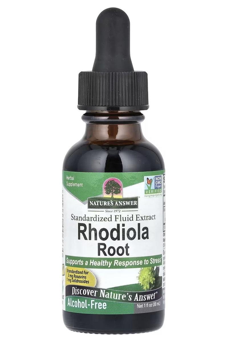 Nature's Answer Rhodiola Root liquid extract supports a healthy response to stress and boosts mental clarity.