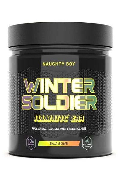Winter Soldier Illmatic EAA by Naughty Boy, featuring 10g amino acids and electrolytes for muscle recovery.