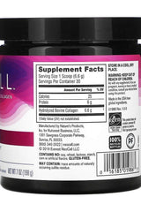 NeoCell Super Collagen Type 1&3 Supplement Facts panel showing nutrients and serving details.