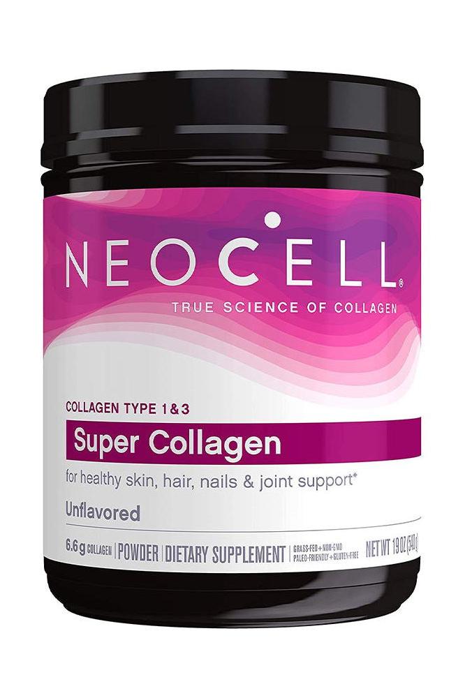 NeoCell Super Collagen Type 1&3 unflavored powder for healthy skin, hair, nails, and joint support.