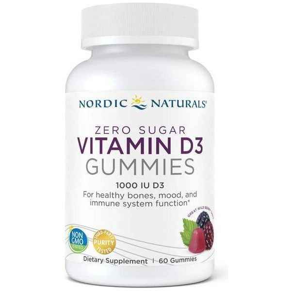 Nordic Naturals - Vitamin D3 Zero Sugar, Wild Berry - 60 gummies - Nutri.se
