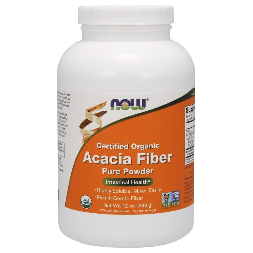 NOW Foods - Acacia Fiber Organic Powder - 340 grams - Nutri.se