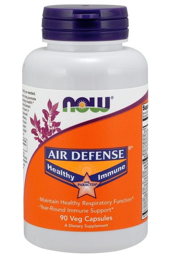 NOW Foods Air Defense - 90 veg capsules for healthy respiratory and immune support year-round.