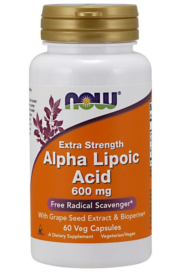NOW Foods - Alpha Lipoic Acid with Grape Seed Extract & Bioperine - Nutri.se