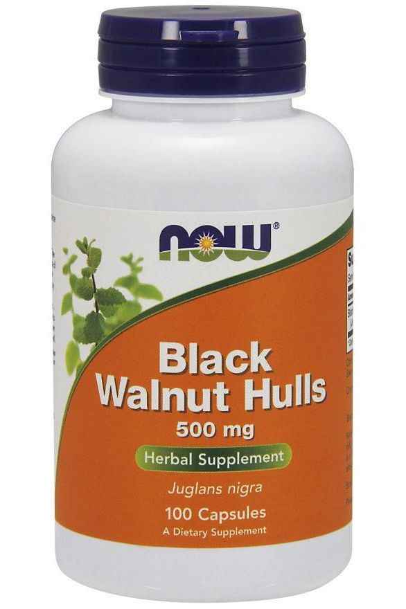 NOW Foods - Black Walnut Hulls, 500mg - 100 caps - Nutri.se