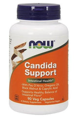 NOW Foods Candida Support dietary supplement for intestinal health, with Pau D'Arco and Oregano Oil, 90 Veg Capsules.
