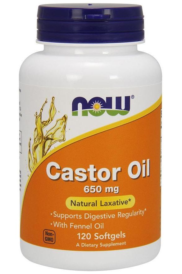NOW Foods - Castor Oil, 650mg - 120 softgels - Nutri.se