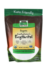 Now Foods Organic Confectioner's Erythritol 454 g, a sugar alternative that's zero calories and keto-friendly.