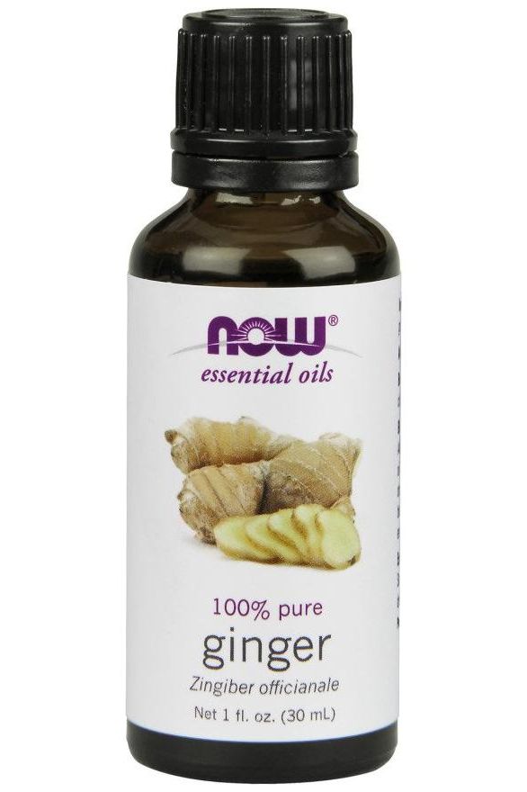 NOW Foods Ginger Essential Oil 30 ml, 100% pure, Zingiber officinale with warm aroma for health benefits.
