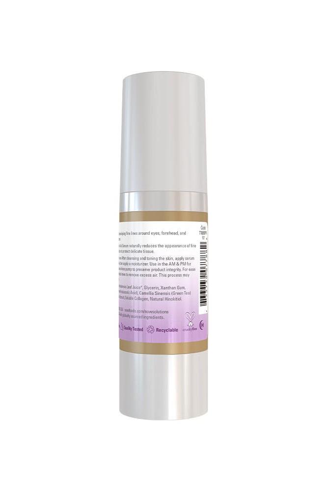 Now Foods Hyaluronic Acid Firming Serum 30 ml, anti-aging serum for fine lines, suitable for all skin types.
