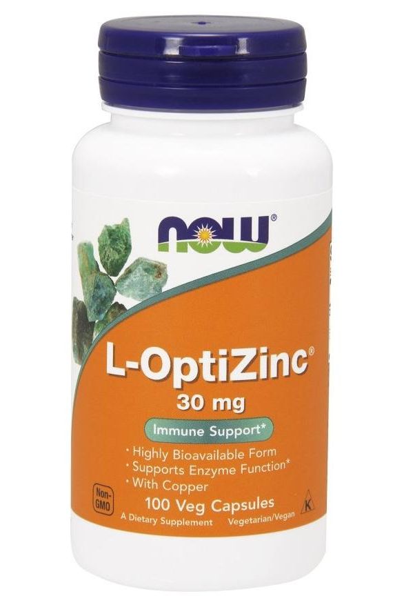 NOW Foods - L-OptiZinc, 30mg - 100 vcaps - Nutri.se
