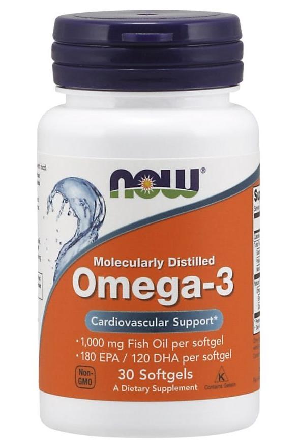 NOW Foods - Omega-3 Fish Oil Molecularly Distilled - Nutri.se