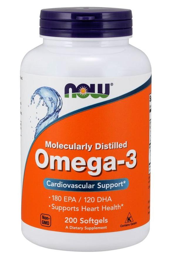 NOW Foods - Omega-3 Fish Oil Molecularly Distilled - Nutri.se