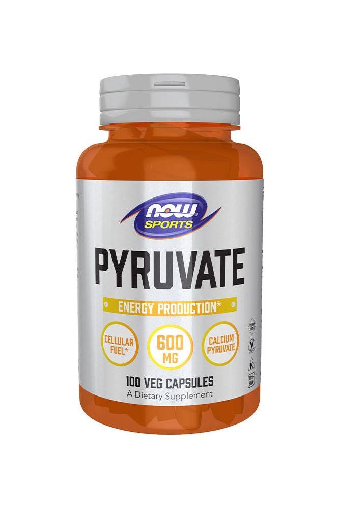 Now Foods Pyruvate 100 veg capsules for energy production and metabolism support.