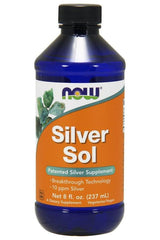 NOW Foods Silver Sol, 8 oz bottle, patented silver supplement with breakthrough technology for immune support.