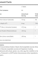 Supplement facts for NOW® Ulcetrol™ highlighting key ingredients and their amounts per tablet.