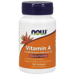 NOW Foods - Vitamin A, 10 000 IU - 100 softgels