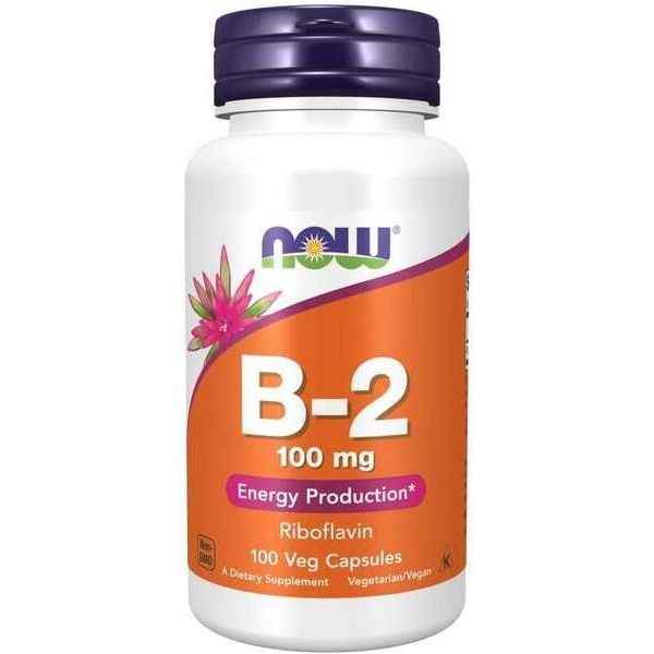 NOW Foods - Vitamin B-2 Riboflavin, 100mg - 100 vcaps