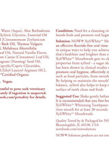 Ingredients and usage instructions for Now Foods XyliWhite Refreshmint Mouthwash, promoting oral hygiene and freshness.