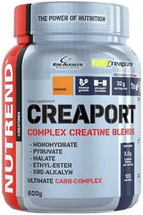 NUTREND Creaport Orange, 600g, premium creatine supplement for strength and recovery.