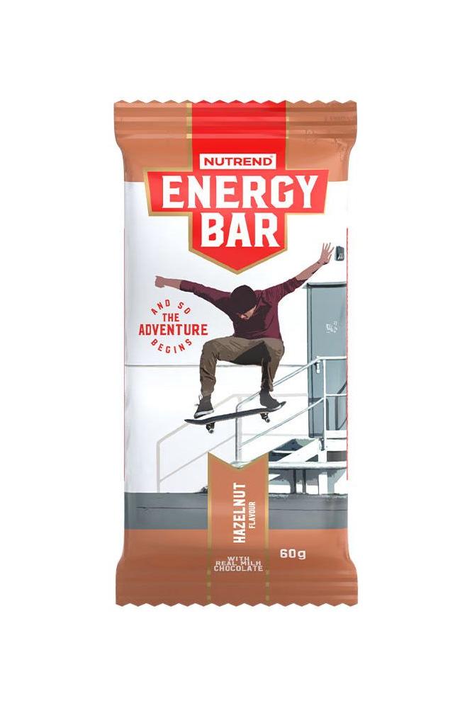 Nutrend Energy Bar in Hazelnut flavor, perfect source of fiber and energy for an active lifestyle.