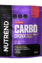Nutrend CARBODRINX 1000g instant drink powder bag in watermelon flavor for energy and recovery during workouts.