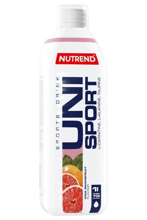 Nutrend Unisport sports drink bottle, hypotonisk mineraliserad dryck, 500 ml, för effektiv hydrering.