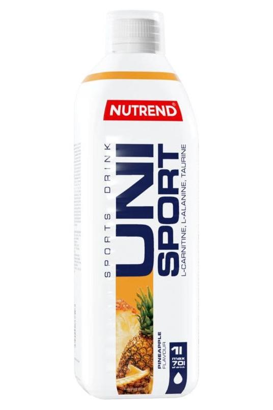 Nutrend Unisport mineralized hypotonic sport drink bottle with pineapple flavor 500 ml.