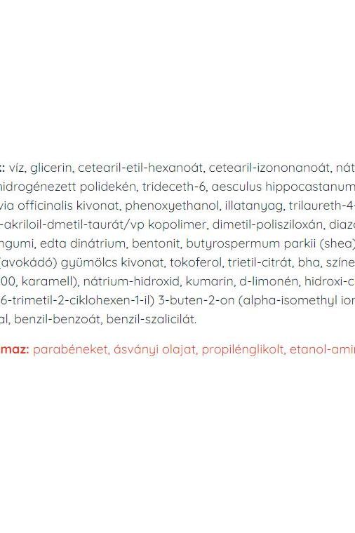 Ingredient list for Nutriversum Anti Stretch Mark Cream including glycerin, shea butter, and herbal extracts.