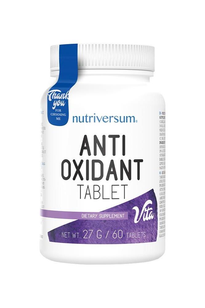Nutriversum Antioxidant VITA supplement, 60 tablets, dietary support for free radical protection.
