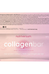 Nutriversum Collagen Bar with ruby chocolate flavor, high protein and collagen content in a sleek packaging