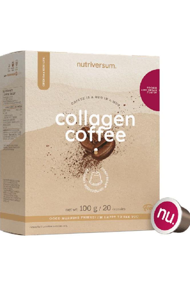 Nutriversum Collagen Coffee package with Nespresso compatible capsules, featuring high-quality coffee blend.