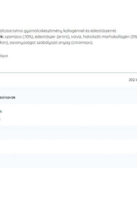 Product label for Nutriversum Collagen Fruits - Strawberry flavor with nutritional information.
