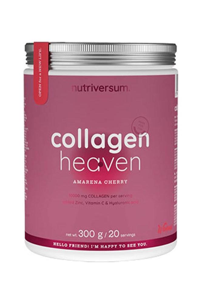 Nutriversum Collagen Heaven powder in Amarena Cherry flavor, 300g, promotes beauty and skin health for women.