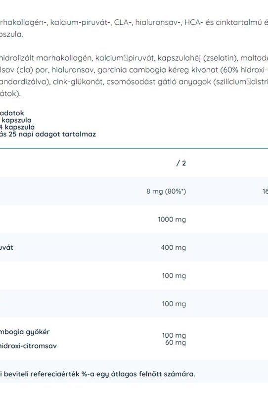 Nutriversum Collagen and Pyruvate supplement facts, including ingredients and nutritional information.