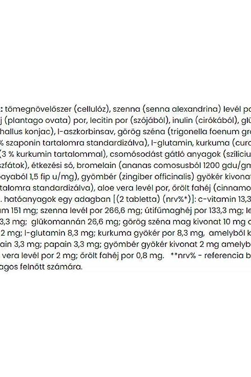 Ingredient list for Nutriversum Detox VITA tablets, detailing natural detox support and antioxidants.