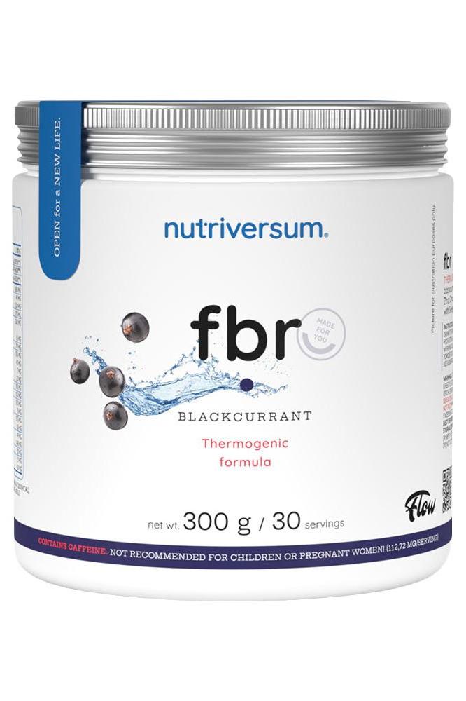 Nutriversum FBR Blackcurrant 300g jar, thermogenic formula for appetite control and fat burning.