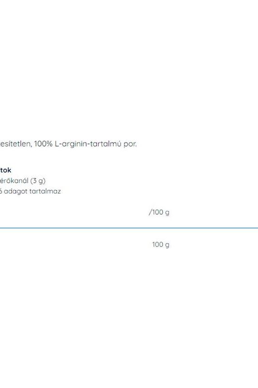 Nutriversum L-Arginine unflavored powder nutritional information and serving size.