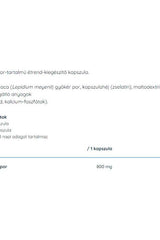 Nutriversum Maca Root supplement label listing ingredients and dosage information in capsules.