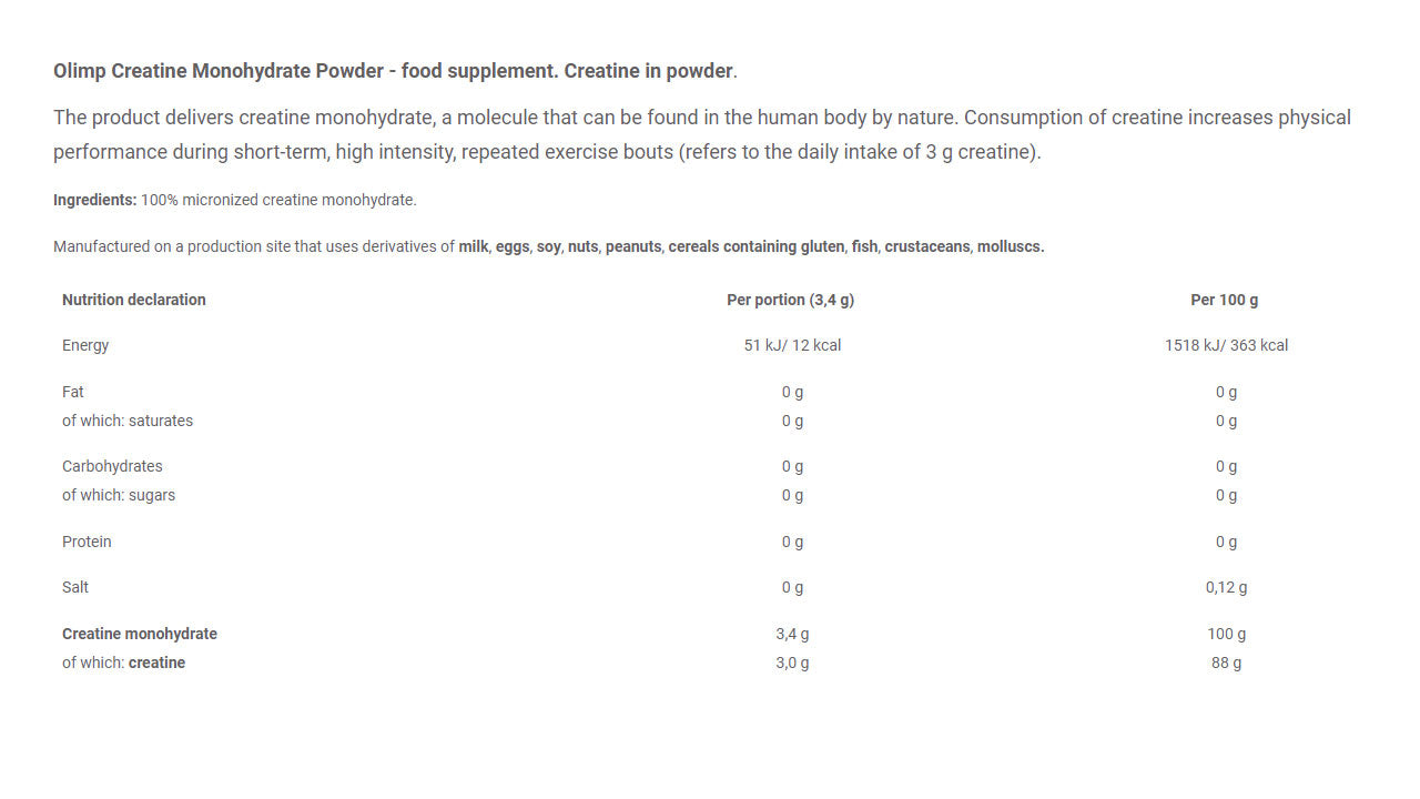 Olimp Labs - Rocky Athletes Creatine