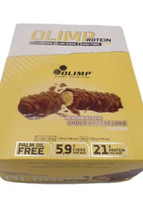 Olimp Protein Bar packaging featuring Choco Cheesecake flavor with nutritional information.