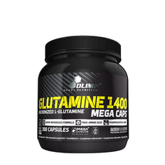 Glutamine 1400 Mega Caps baksida näringsfakta