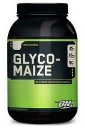 Optimum Nutrition GlycoMaize unflavored carbohydrate supplement 2000 grams for muscle recovery and energy.
