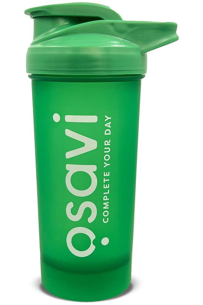Osavi green shaker bottle, 700 ml capacity, BPA-free, perfect for mixing drinks with powder products.