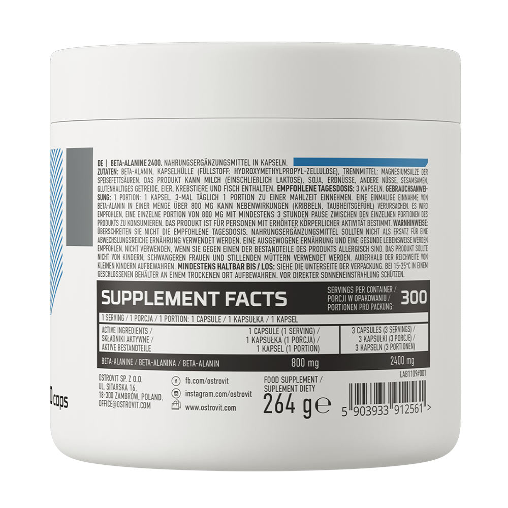 Beta Alanine kapsel produktdetalj