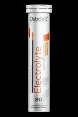 OstroVit Electrolyte Orange tablets, 20 effervescent tabs for hydration and electrolyte balance.