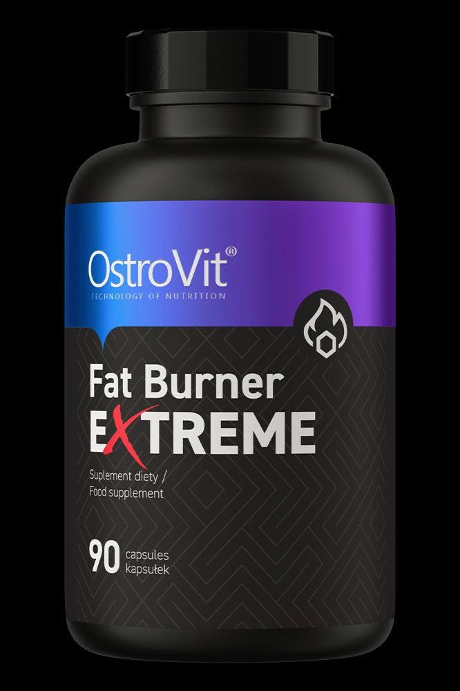 OstroVit Fat Burner Extreme supplement bottle with 90 capsules for enhanced fat burning support.