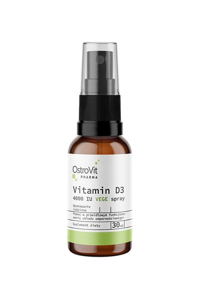 OstroVit Pharma Vitamin D3 4000 IU VEGE spray 30 ml bottle for dietary supplementation
